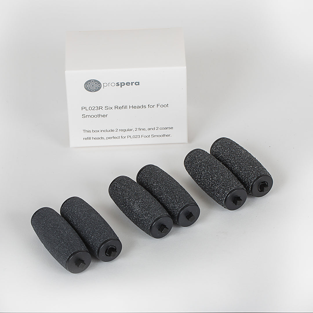 PL023R 6 heads for Foot Smoother (2 Coarse, 2 fine, 2 regular)