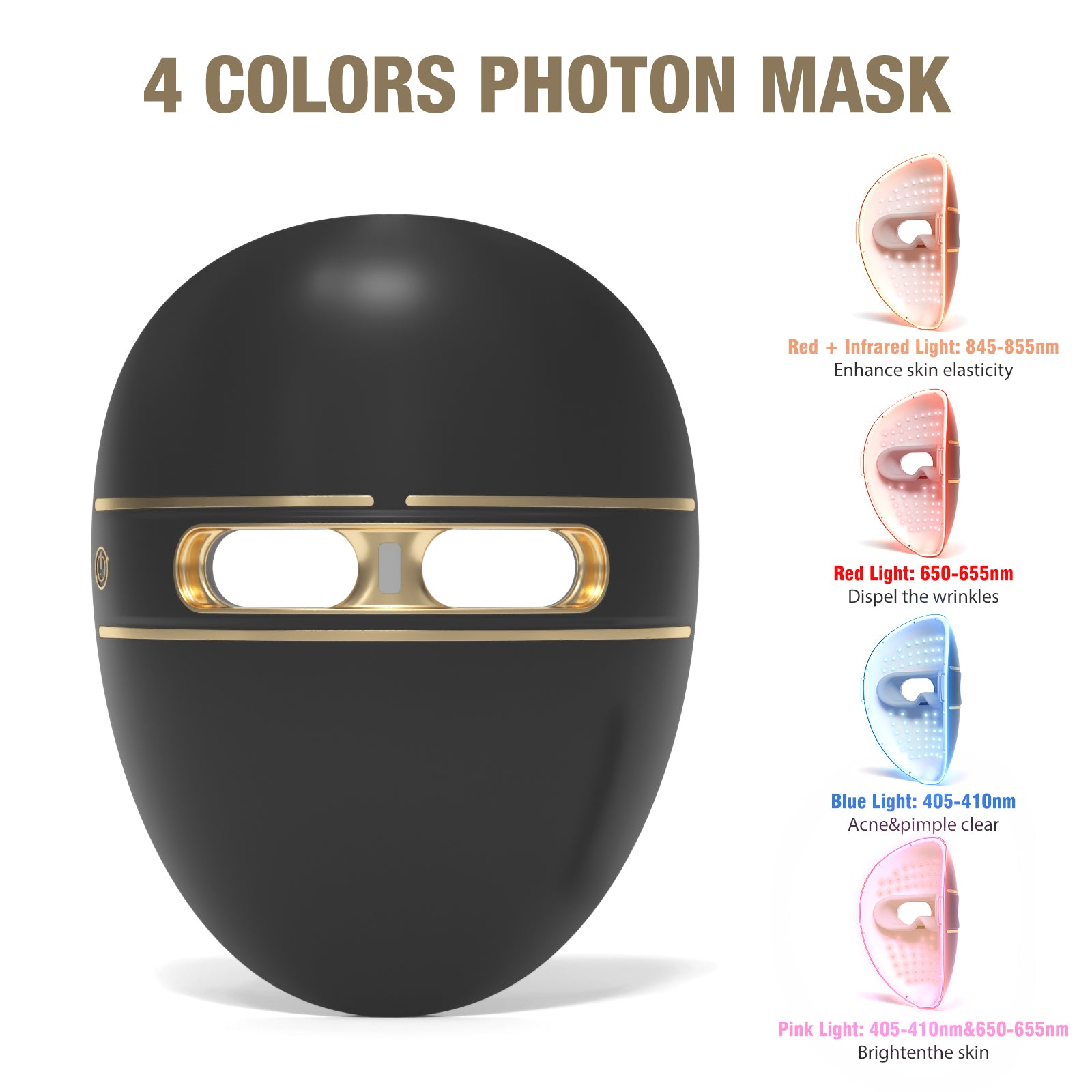 DL038 Penguin 4 LED Light Platinum Therapy Face Mask FDA Approved