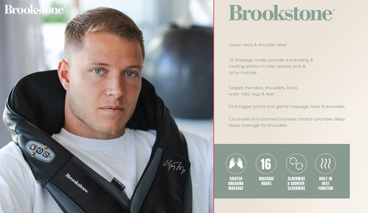 Prospera BK5613 Christian McCaffrey Brookstone Shiatsu Neck & Shoulder Massager