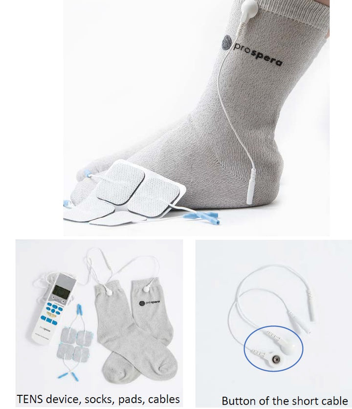 DL003 TENS Socks-Electronic Pulse Massager, socks come either black or white depend on availability