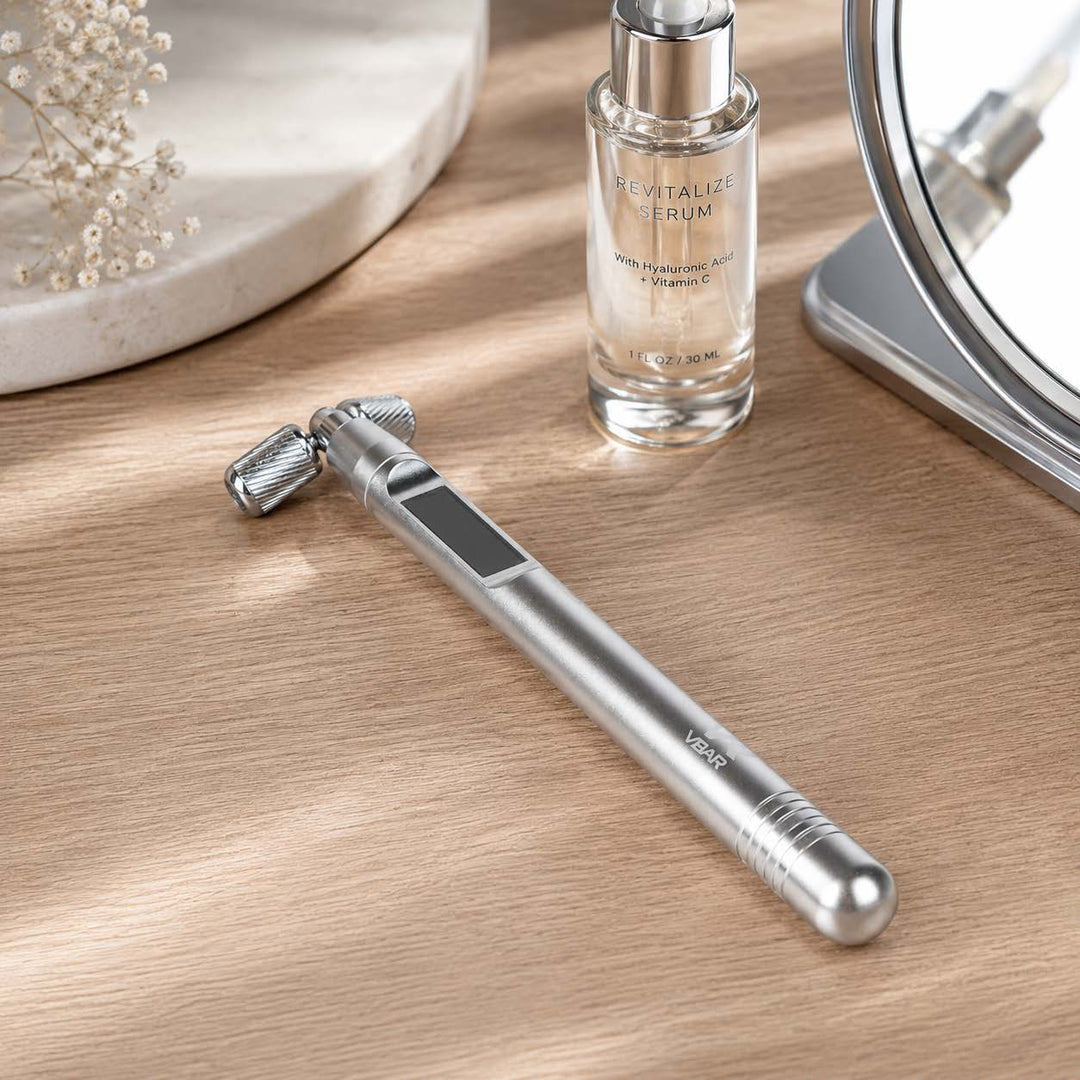 DL004 Face Massager Roller V Shape Metal Facial Solar Tool Kit Cooling Beauty Skin Roller for Face