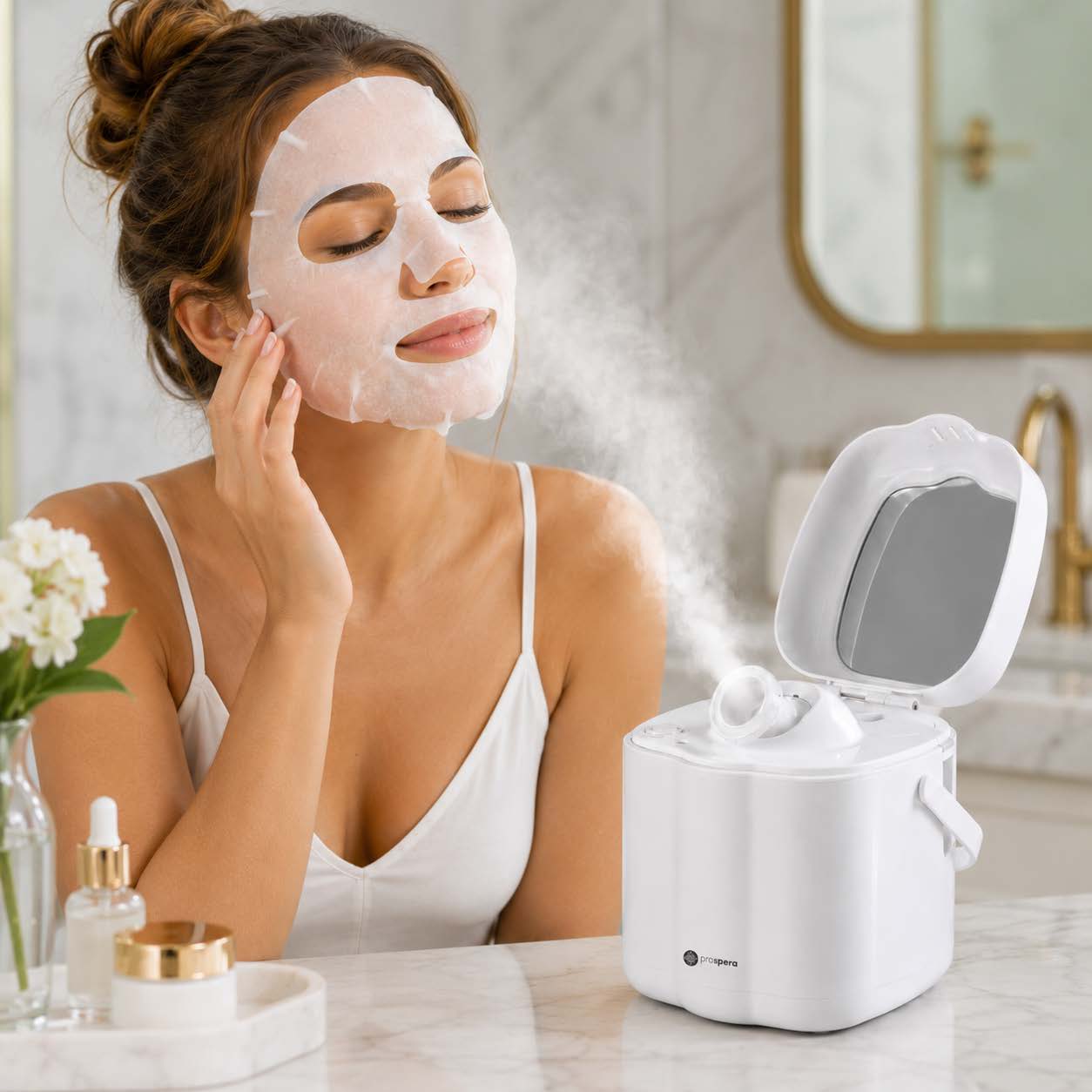 DL008 Hot Mist Nano Facial Steamer Spa Quality Home Face