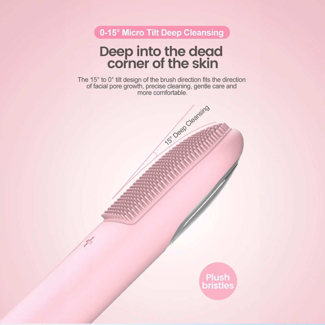 DL009  LED Facial Cleansing Massager, Red & Blue Light Therapy with Heat for Deep Cleansing & Skin Renewal