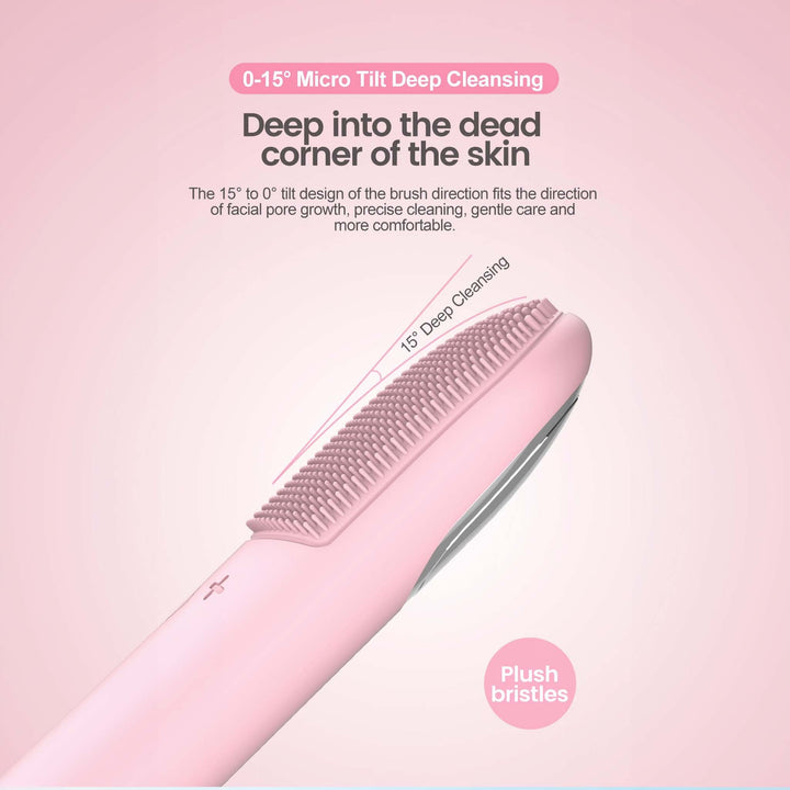 DL009  LED Facial Cleansing Massager, Red & Blue Light Therapy with Heat for Deep Cleansing & Skin Renewal