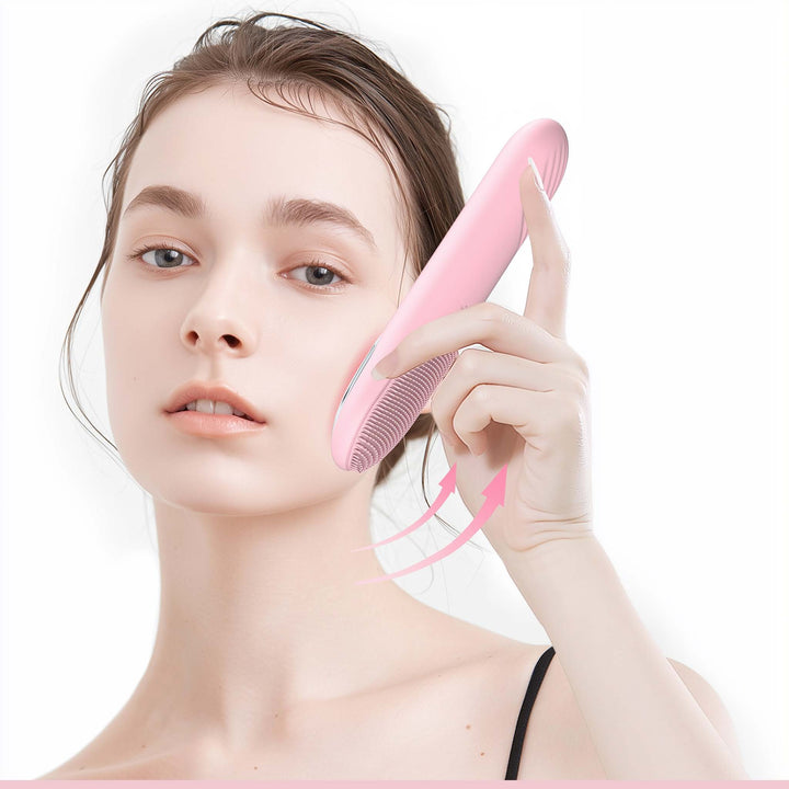DL009  LED Facial Cleansing Massager, Red & Blue Light Therapy with Heat for Deep Cleansing & Skin Renewal