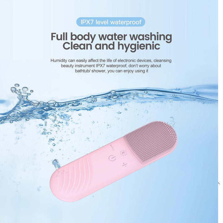 DL009  LED Facial Cleansing Massager, Red & Blue Light Therapy with Heat for Deep Cleansing & Skin Renewal