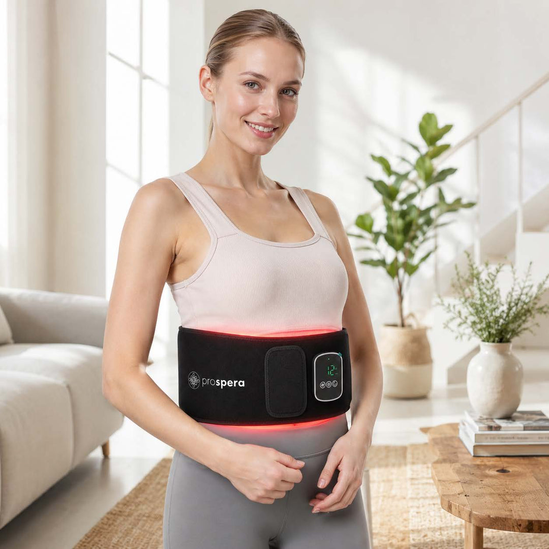 DL046 Penguin Cordless Red Light Therapy Belt  with Near Infrared, Heat & Vibration Massage for Lower Back, Waist & Abdomen