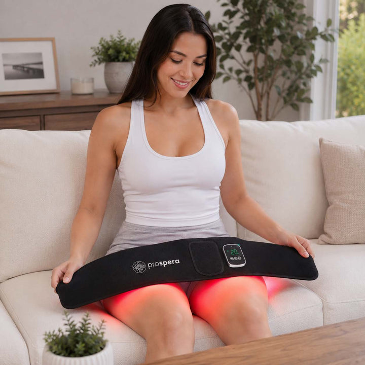 DL046 Penguin Cordless Red Light Therapy Belt  with Near Infrared, Heat & Vibration Massage for Lower Back, Waist & Abdomen