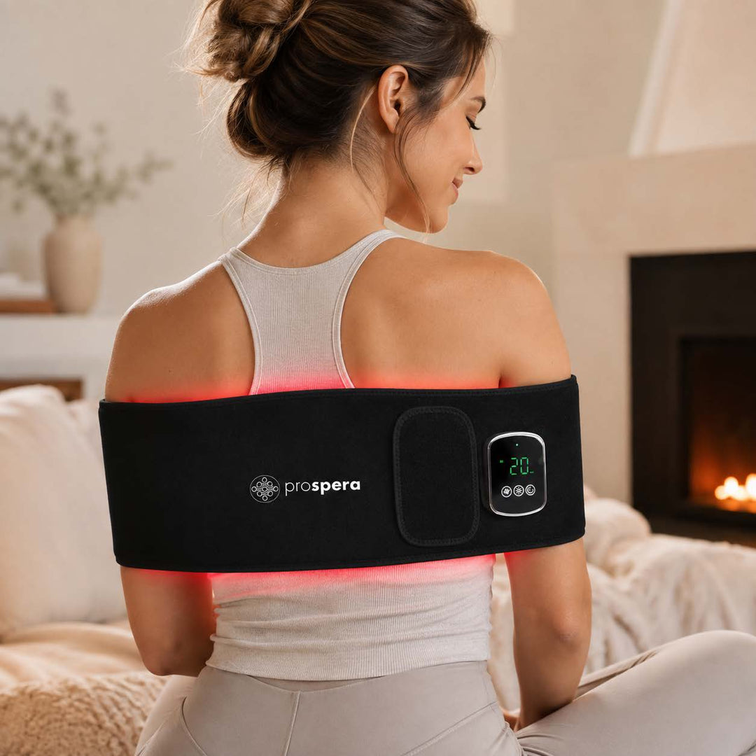 DL046 Penguin Cordless Red Light Therapy Belt  with Near Infrared, Heat & Vibration Massage for Lower Back, Waist & Abdomen