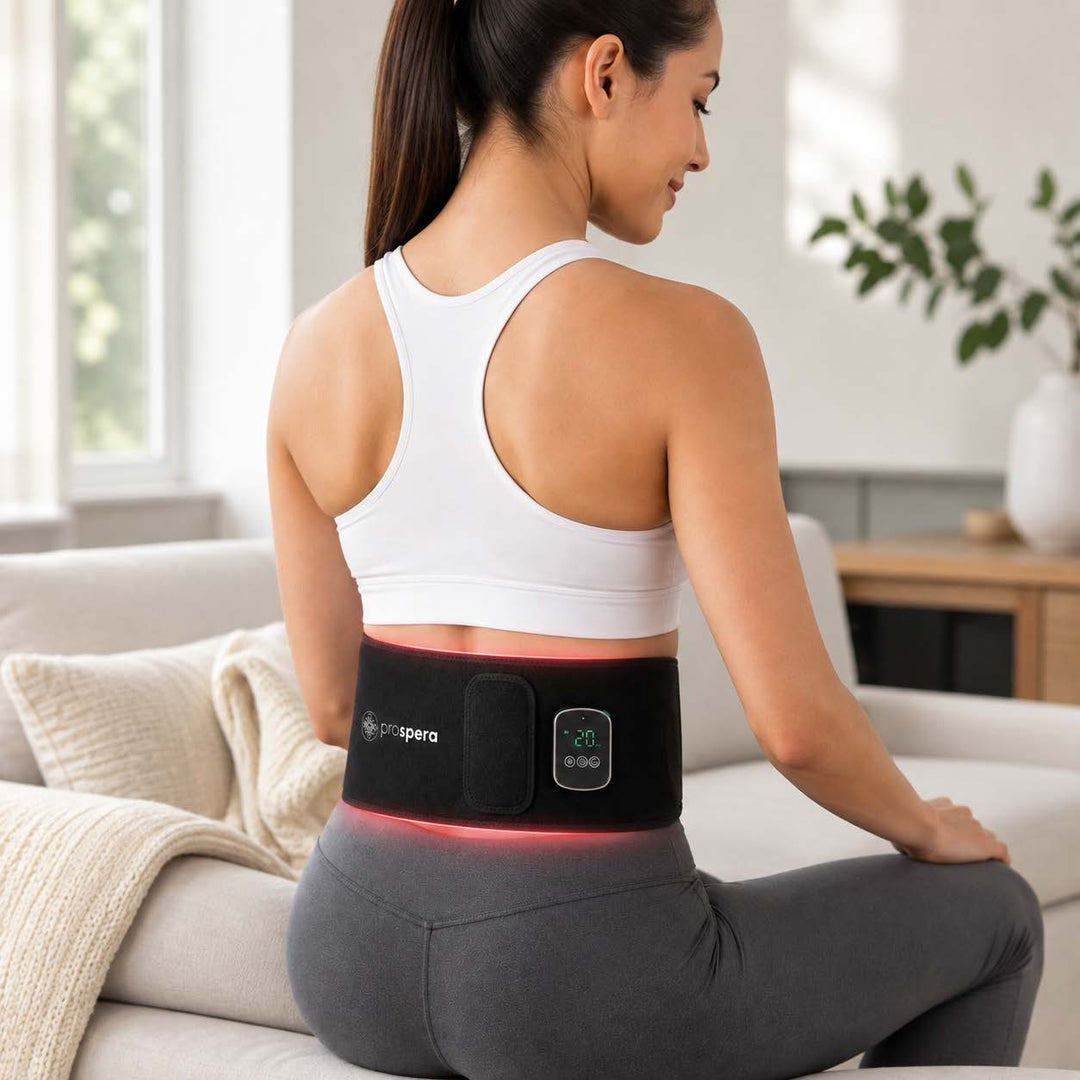 DL046 Penguin Cordless Red Light Therapy Belt  with Near Infrared, Heat & Vibration Massage for Lower Back, Waist & Abdomen