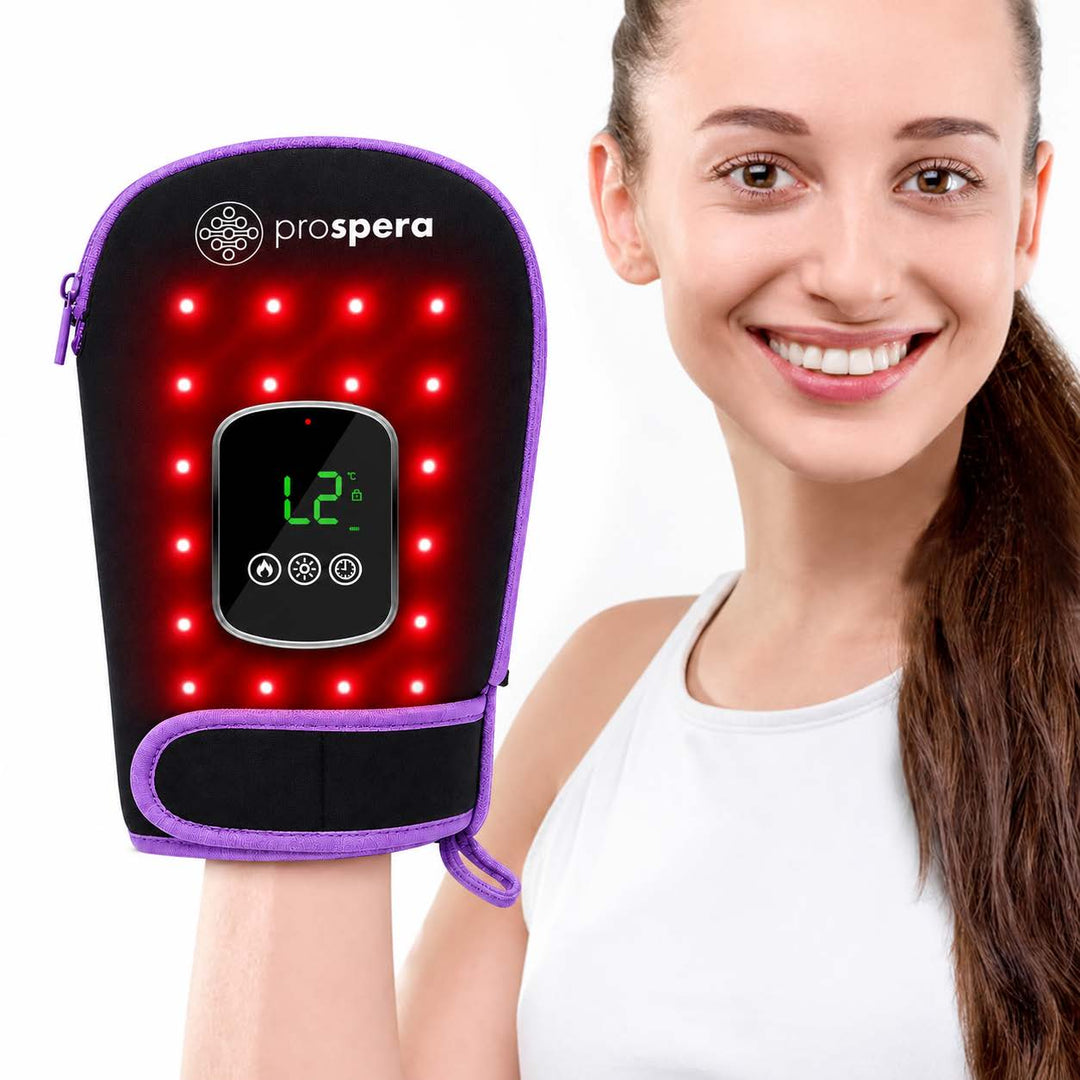 DL047 Penguin Red Light & Heat Therapy Cordless Glove for Hands, Fingers, Feet & Joint Comfort