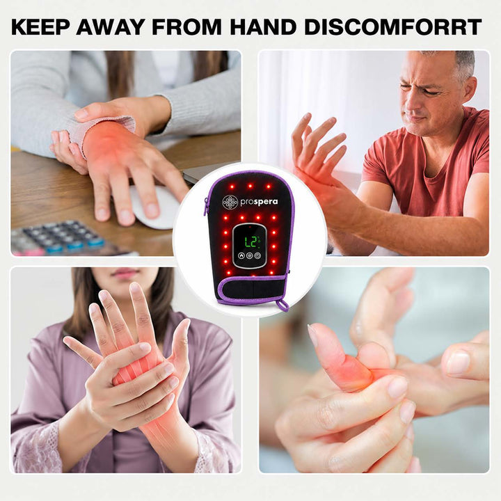 DL047 Penguin Red Light & Heat Therapy Cordless Glove for Hands, Fingers, Feet & Joint Comfort