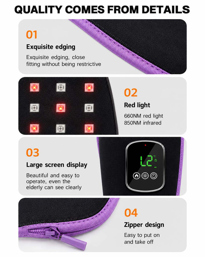 DL047 Penguin Red Light & Heat Therapy Cordless Glove for Hands, Fingers, Feet & Joint Comfort