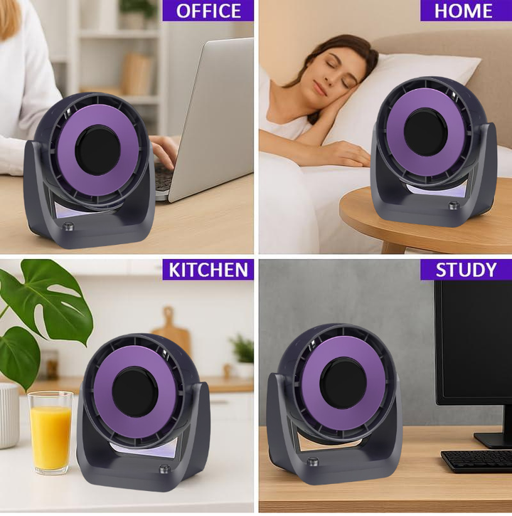 PL044 Prospera Turbo Yoga Fan — Precision 100-Speed Digital Cooling, Whisper-Quiet Design, Adjustable Tilt & Rechargeable Power for Home, Office & Travel