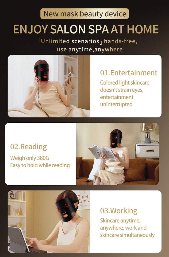 DL035A Panther II LED Skin Rejuvenate Face and Neck Mask, FDA Approved