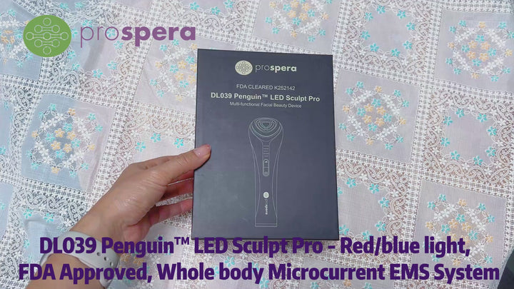 DL039 Prospera Penguin LED Sculpt Pro - Red/blue light, FDA Approved, Whole body Microcurrent EMS System