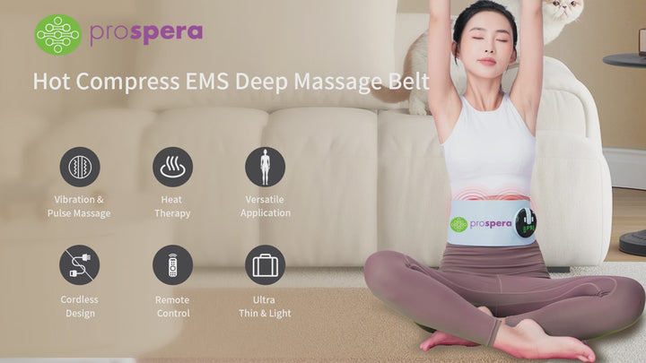SL011-A Hot Compress EMS Deep Massage Belt 8 modes 9 levels LCD Control